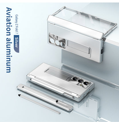 Aluminum Alloy Electroplating Shockproof Phone Case For Galaxy Z Fold 7/6/5/4/3