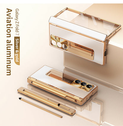 Aluminum Alloy Electroplating Shockproof Phone Case For Galaxy Z Fold 7/6/5/4/3