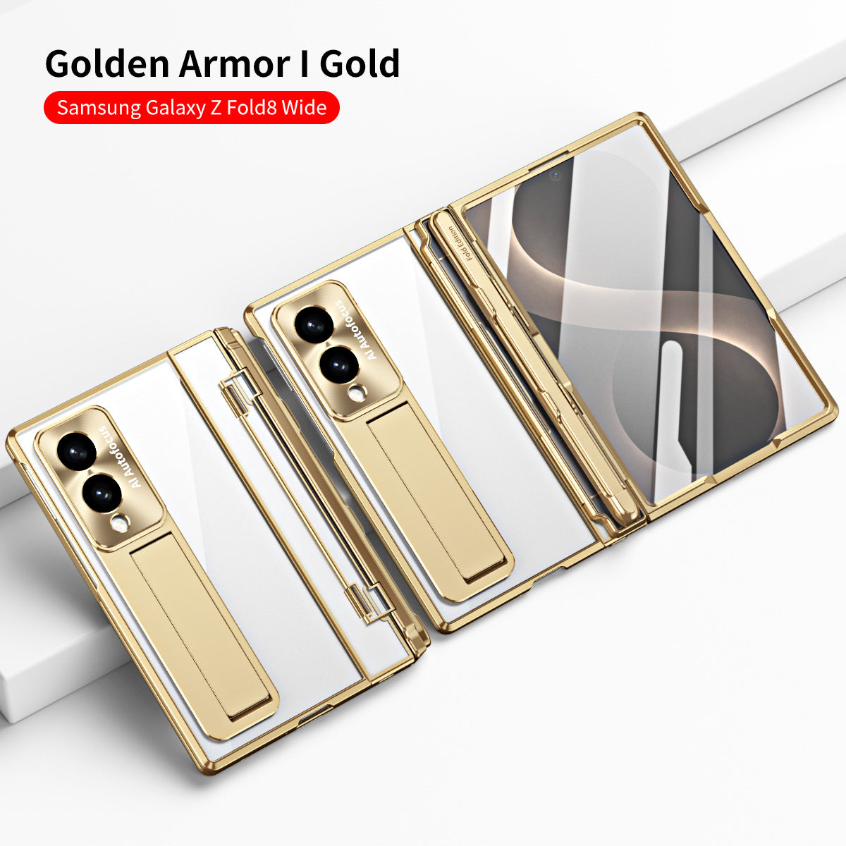 Armor Electroplated Shockproof Phone Case With Screen Protector For Galaxy Z Fold8 Wide Ultra