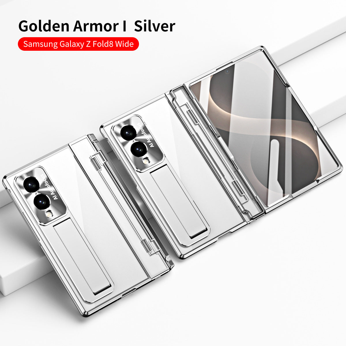 Armor Electroplated Shockproof Phone Case With Screen Protector For Galaxy Z Fold8 Wide Ultra
