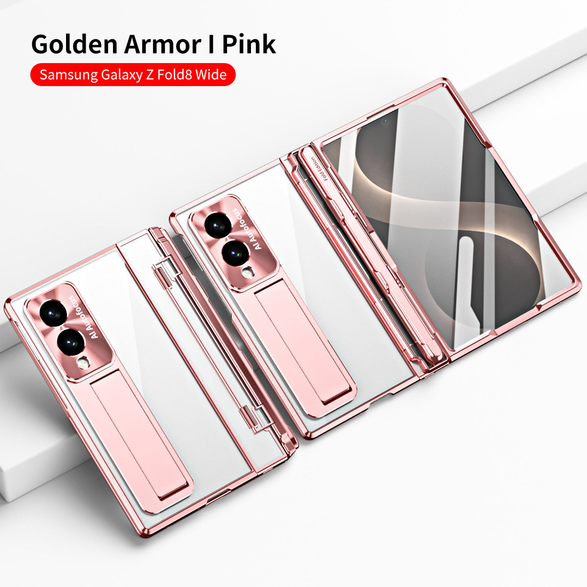 Armor Electroplated Shockproof Phone Case With Screen Protector For Galaxy Z Fold8 Wide Ultra