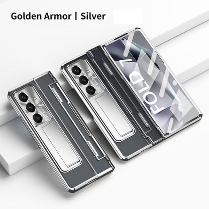 Armor Electroplated Shockproof Phone Case With Screen Protector For Galaxy Z Fold 7/6/5/4/3