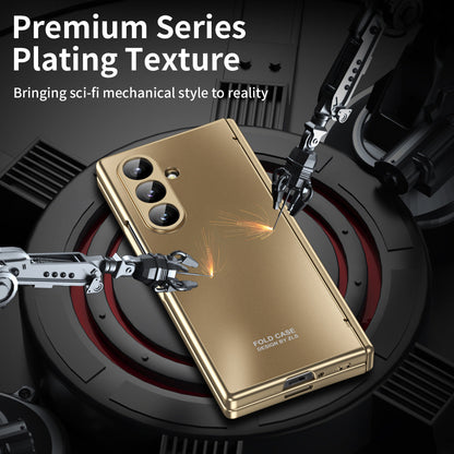 Electroplating Shockproof Phone Case With Back Screen Protector Film For Galaxy Z Fold 7/6/5/4/3
