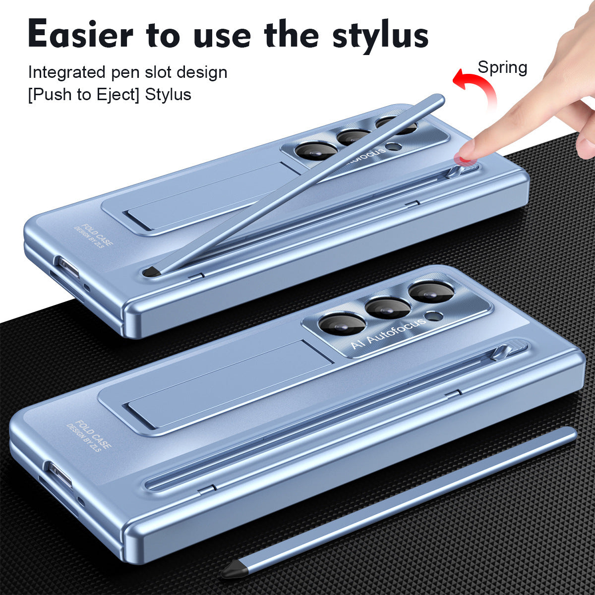 Armor Electroplated Anti-fall Protective Phone Case With Pen Tray Shell and Film For Galaxy Z Fold 7/6/5/4