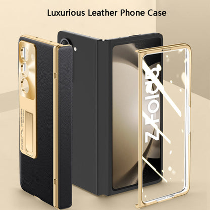 Galaxy Z Fold5 Luxurious Leather All-inclusive Protection Phone Case