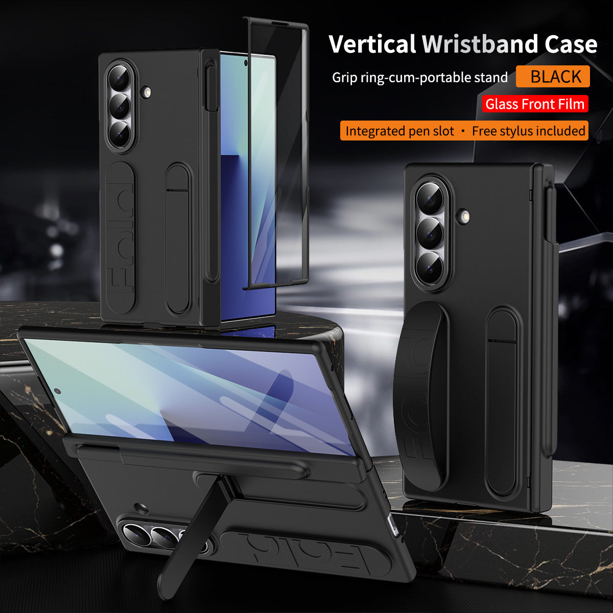 Shockproof Phone Case With Screen Protector & Higne Pen Box For Galaxy Z Fold 7/6/5/4/3