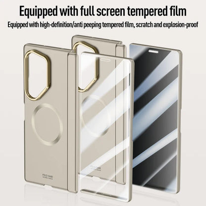 Metal Lens Holder Shockproof Phone Case With Privacy Screen Protector For Galaxy Z Fold6