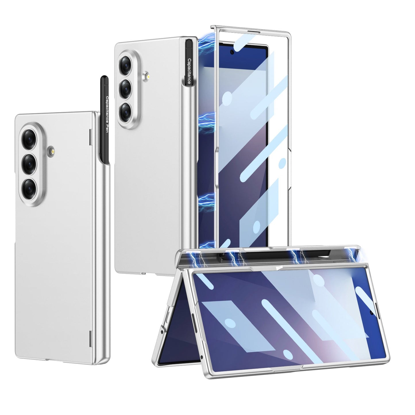 Magnetic Hinge All-included Phone Case With Pen Box For Galaxy Z Fold 7/6/5/4/3