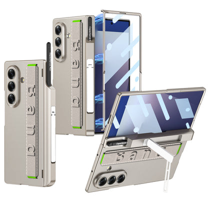 Magnetic Hinge All-included Case With Pen Box & Wristband For Galaxy Z Fold 7/6/5