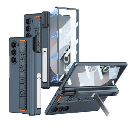 Magnetic Hinge All-included Case With Pen Box & Wristband For Galaxy Z Fold 7/6/5