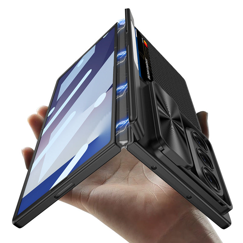 Magnetic Hinge Hidden Bracket All-included Case With Camera Protector For Galaxy Z Fold 7