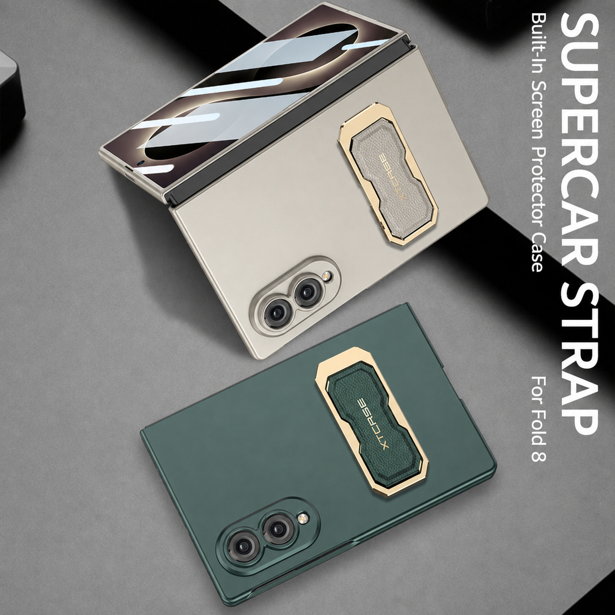 Galaxy Z Fold8 Wide Ultra Fashion Phone Case with Built-In Tempered Glass & Wristband