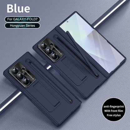 Armor Protective Frosted Phone Case With Pen Tray Shell and Film For Galaxy Z Fold 7/6