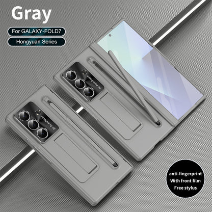 Armor Protective Frosted Phone Case With Pen Tray Shell and Film For Galaxy Z Fold 7/6