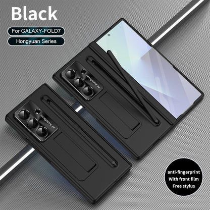 Armor Protective Frosted Phone Case With Pen Tray Shell and Film For Galaxy Z Fold 7/6