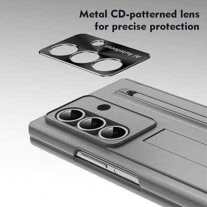Armor Protective Frosted Phone Case With Pen Tray Shell and Film For Galaxy Z Fold 7/6