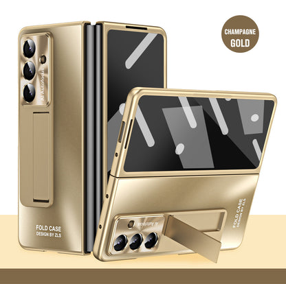 Business Electroplating Shockproof Phone Case With Screen Film & Stylus For Galaxy Z Fold 7/6/5/4/3