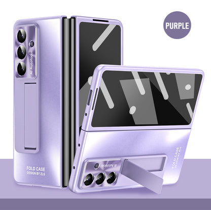 Business Electroplating Shockproof Phone Case With Screen Film & Stylus For Galaxy Z Fold 7/6/5/4/3
