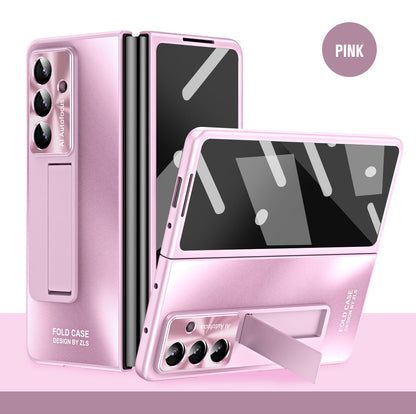 Business Electroplating Shockproof Phone Case With Screen Film & Stylus For Galaxy Z Fold 7/6/5/4/3