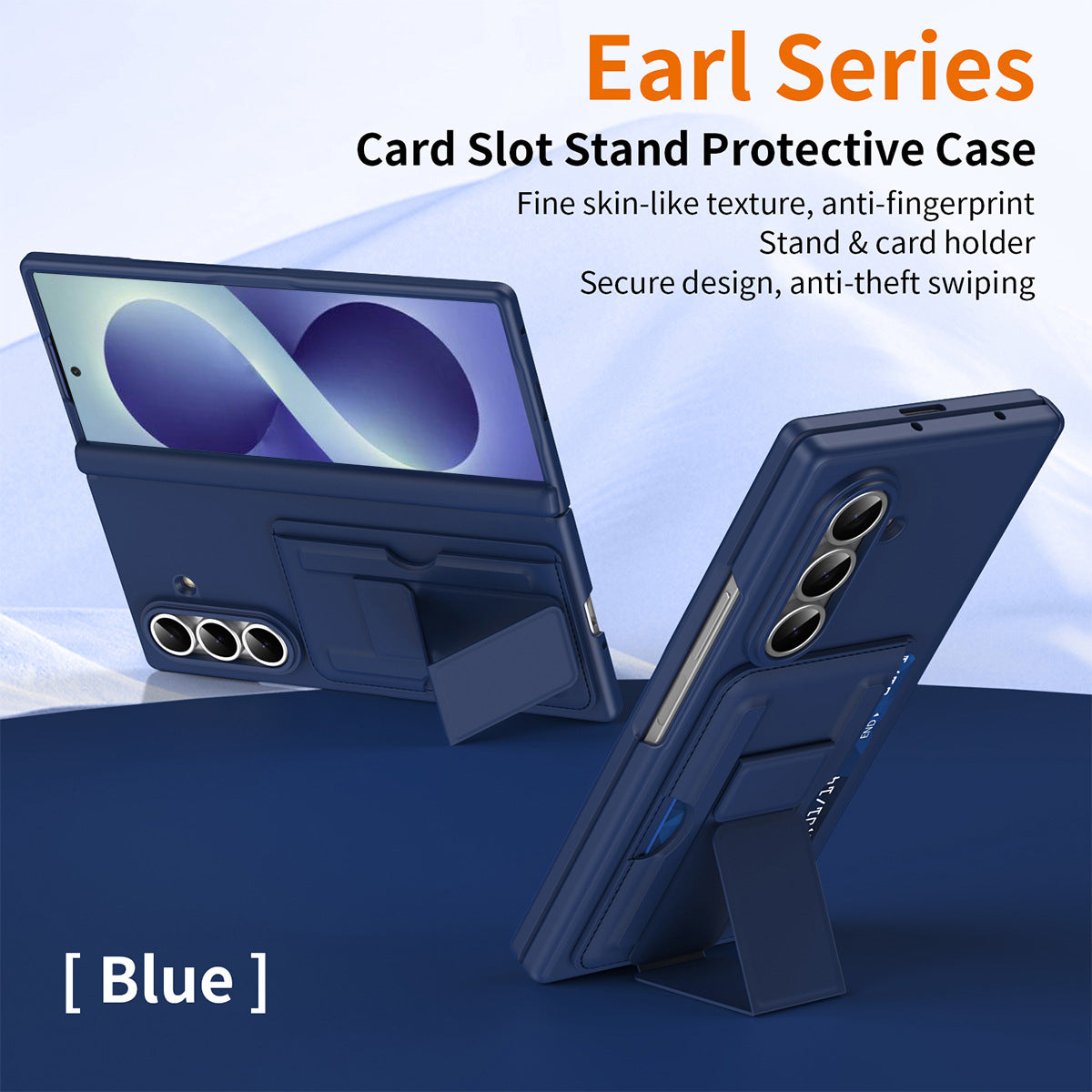Luxuriuos Leather Business Phone Cover With Card Slot Stand For Galaxy Z Fold 8/7/6/5