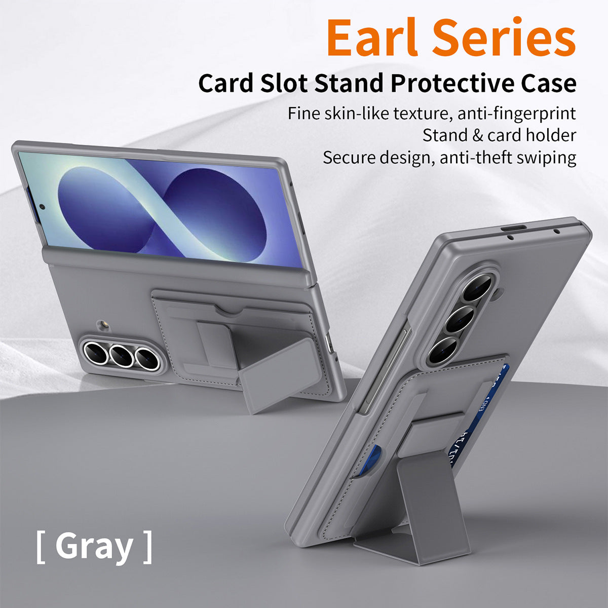 Luxuriuos Leather Business Phone Cover With Card Slot Stand For Galaxy Z Fold 8/7/6/5