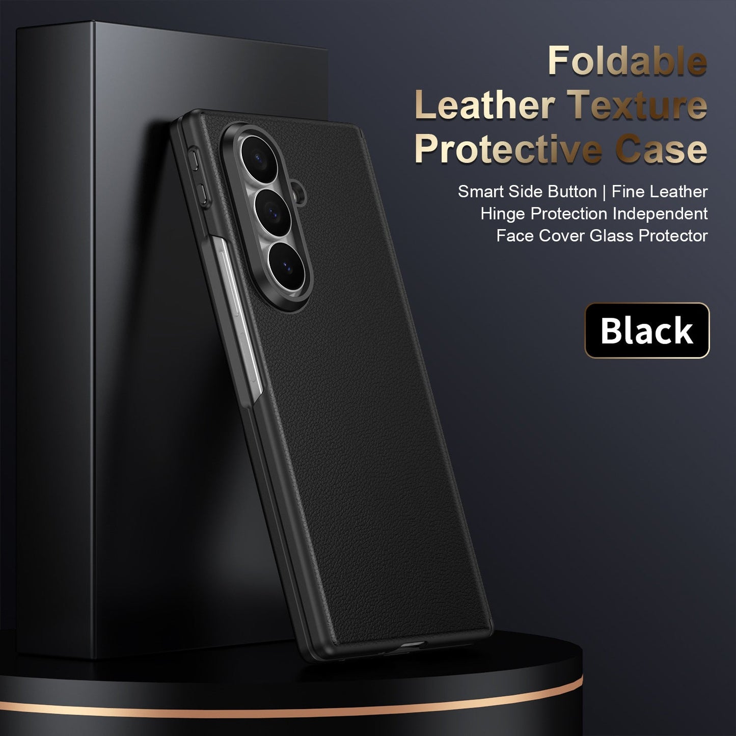 Leather Protective Intelligent Phone Case For Galaxy Z Fold