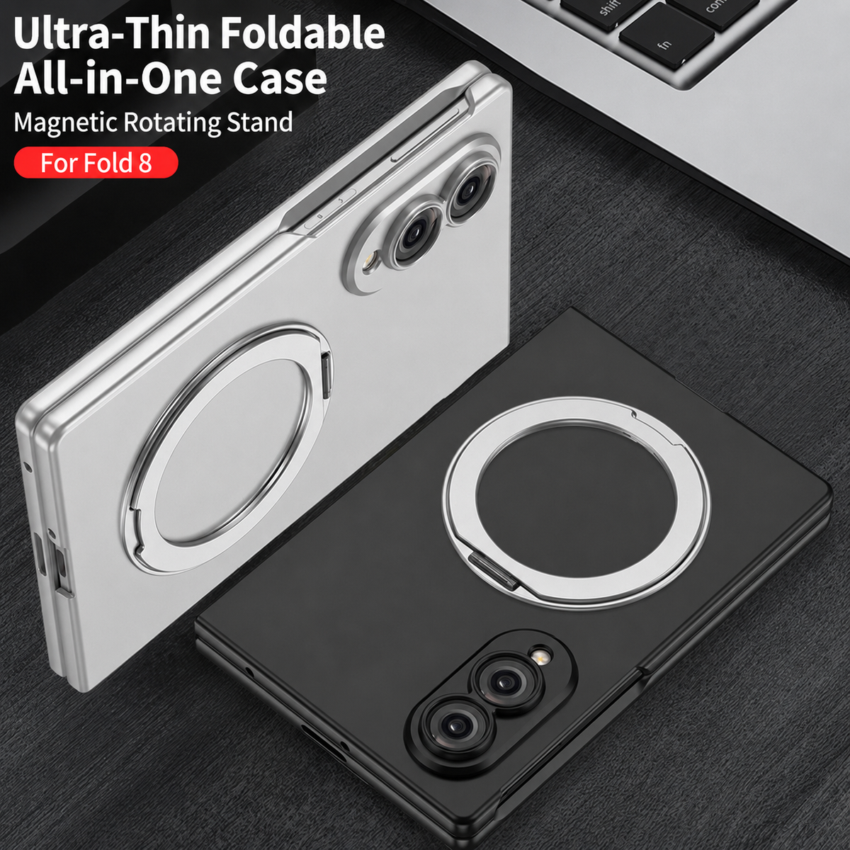 Ultra-thin Shockproof Phone Cover With Ring Holder For Galaxy Z Fold8 Wide Ultra