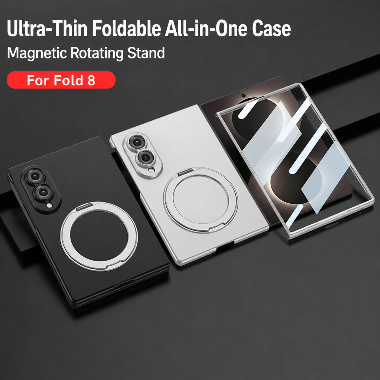 Ultra-thin Shockproof Phone Cover With Ring Holder For Galaxy Z Fold8 Wide Ultra