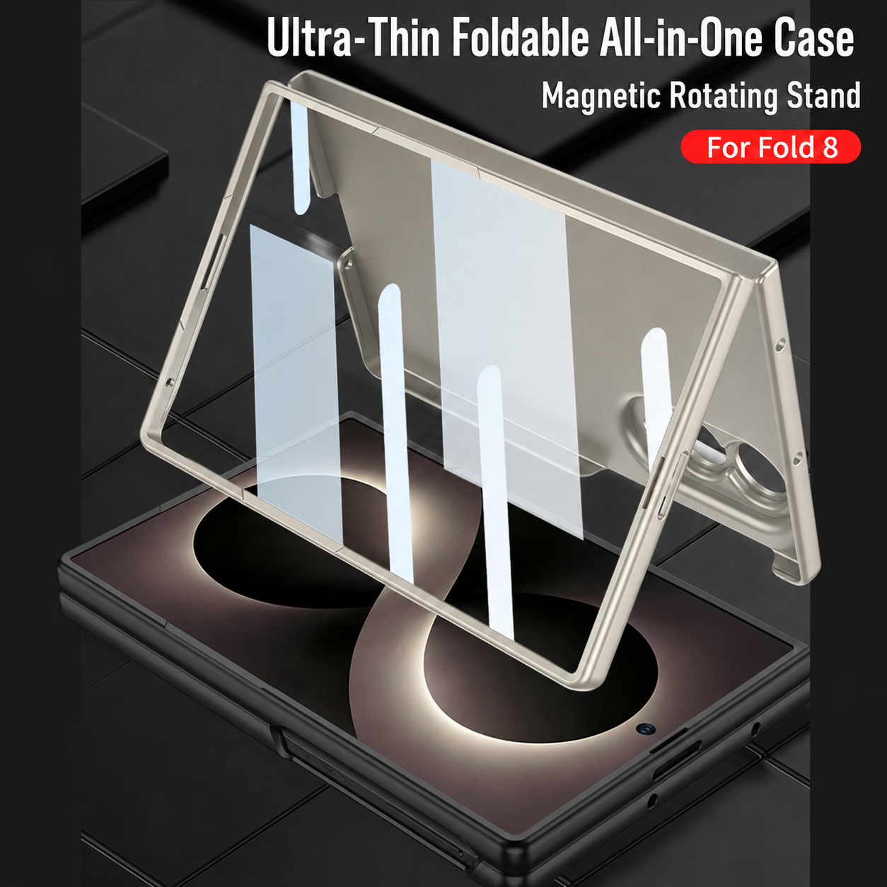 Ultra-thin Shockproof Phone Cover With Ring Holder For Galaxy Z Fold8 Wide Ultra