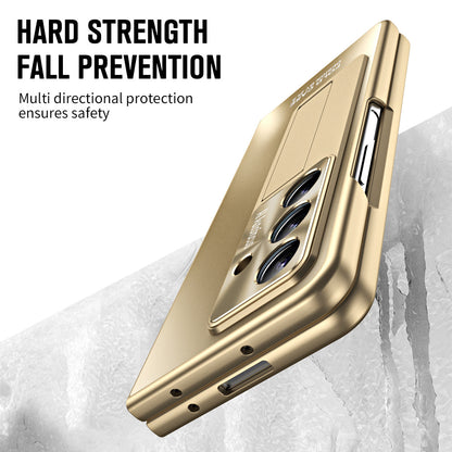 Business Electroplating Shockproof Phone Case With Screen Film & Stylus For Galaxy Z Fold 7/6/5/4/3