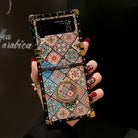 Retro Boho Style Ring Case With Lanyard for Samsung Galaxy Z Flip3 Flip4 5G - {{ shop_name}} pphonecover