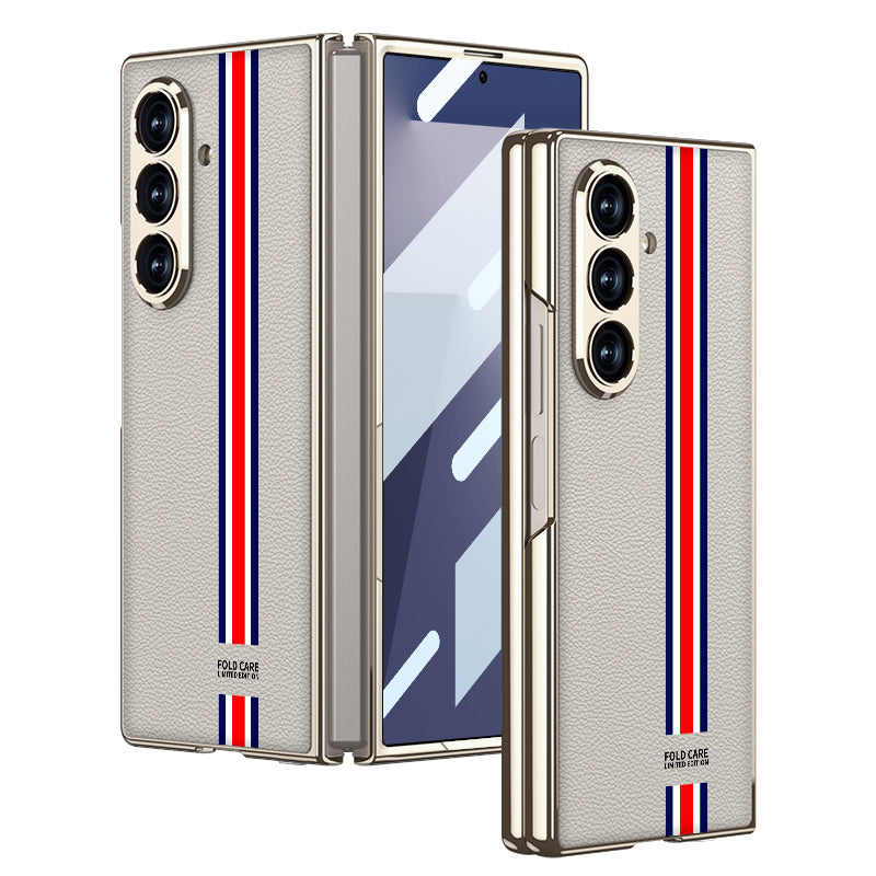 Luxurious Leather Cover For Galaxy Z Fold7 Fold6 Fold5 Fold4