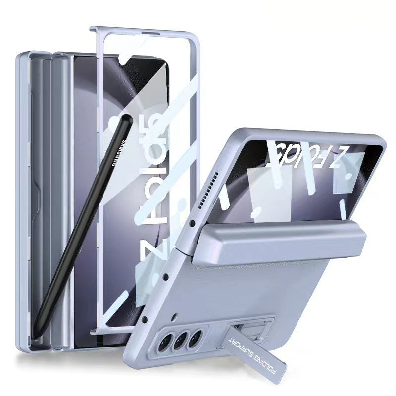 Magnetic Hinge Pen Box Protective Phone Case With Back Screen Glass For Samsung Galaxy Z Fold 5/4/3 5G - Mycasety Mycasety