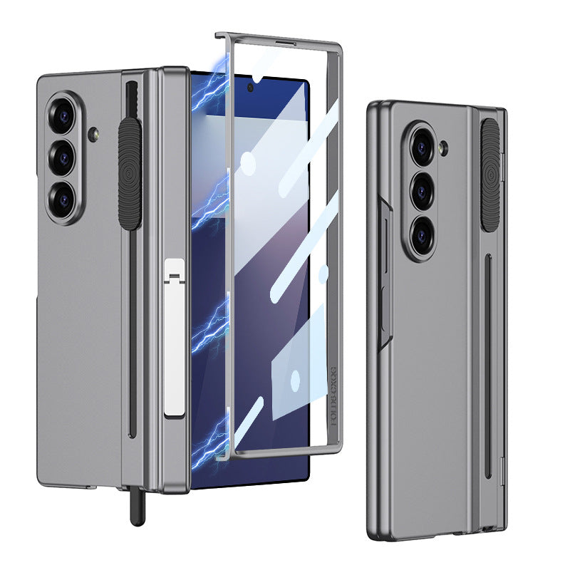 Magnetic Hinge Hidden Bracket All-included Case With Pen Box For Galaxy Z Fold 7