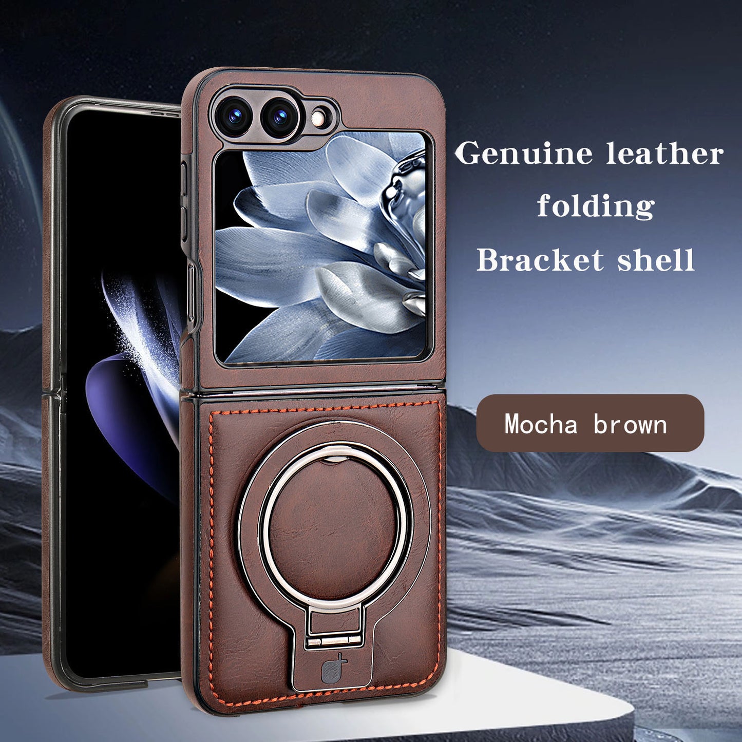 Magnetic Bracket Leather Shockproof Phone Case For Galaxy Z Flip 6/5/4/3