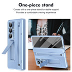Leather Golden Electroplated Phone Case With Back Screen Glass and Stylus For Galaxy Z Fold8 Wide Ultra
