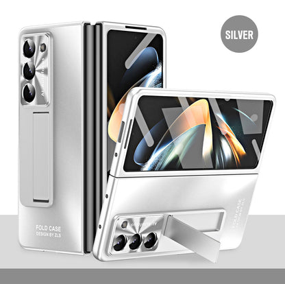 Plating Galaxy Z Fold5 Case with Front Screen Protector & Hidden Stand - mycasety2023 Mycasety