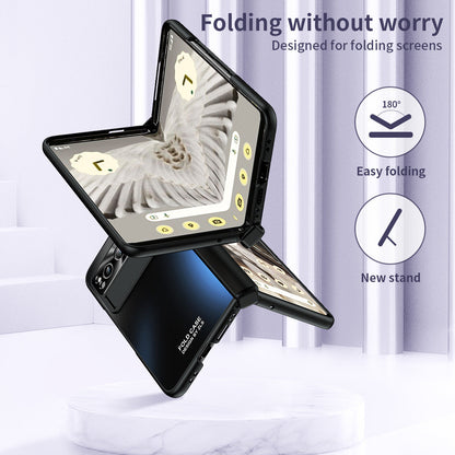 Frosted Plating Google Pixel Fold Case with Hinge Protector Screen Protector and Hidden Kickstand - Mycasety Mycasety