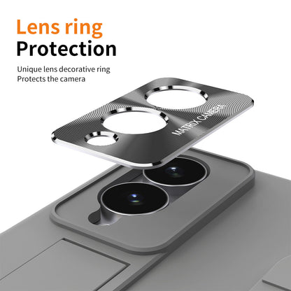 Armor Hinge Protective Phone Case Built-In Tempered Glass, Hidden Kickstand & Wrist Strap For Galaxy Z Fold8 Wide Ultra