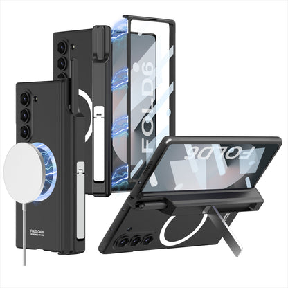 Magnetic Hinge Hidden Bracket All-included Case With Pen Box For Galaxy Z Fold8 Wide Ultra