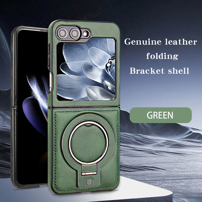 Magnetic Bracket Leather Shockproof Phone Case For Galaxy Z Flip 6/5/4/3