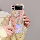 Oil Painting Flower Phone Case For Samsung Galaxy Z Flip3 Flip4 Flip5 5G - {{ shop_name}} varyfun