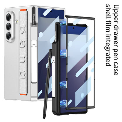 Magnetic Hinge All-included Case With Pen Box & Wristband For Galaxy Z Fold 7/6/5