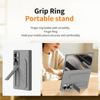 Armor Hinge Protective Phone Case Built-In Tempered Glass, Hidden Kickstand & Wrist Strap For Galaxy Z Fold8 Wide Ultra