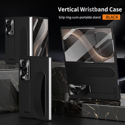Armor Phone Case Built-In Tempered Glass, Hidden Kickstand & Wrist Strap For Galaxy Z Fold8 Wide Ultra