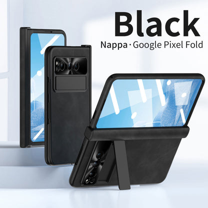 Plain leather Google Pixel Fold Case folding anti-fall hinge all-inclusive protective case - mycasety2023 Mycasety