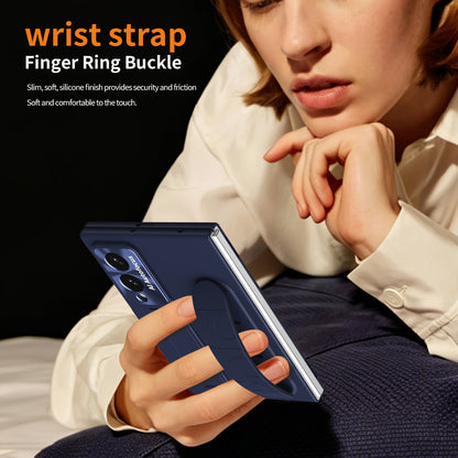 Armor Phone Case Built-In Tempered Glass, Hidden Kickstand & Wrist Strap For Galaxy Z Fold8 Wide Ultra
