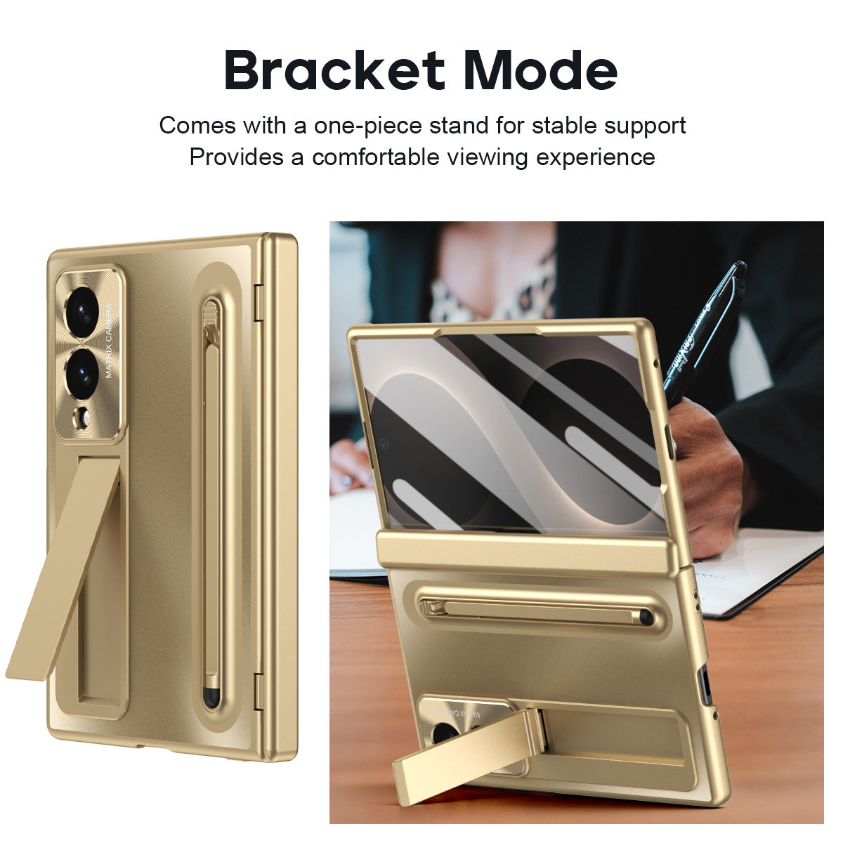 Armor Electroplated Phone Case With Pen Tray & Stylus & Glass Film For Galaxy Z Fold8 Wide Ultra