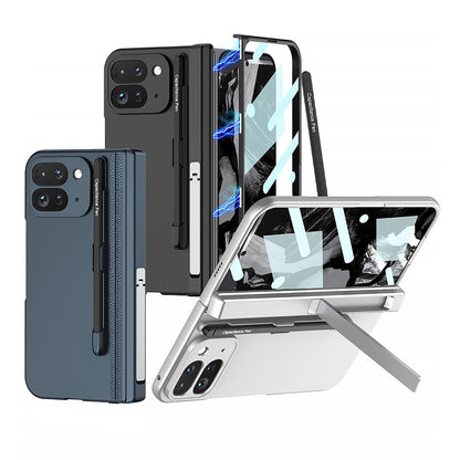 Magnetic Hinge Invisible Bracket Shockproof Phone Case With Pen Slot For Google Pixel 9 Pro Fold