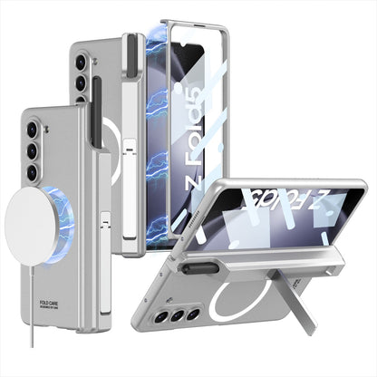Magnetic Hinge Hidden Bracket All-included Case With Pen Box For Galaxy Z Fold8 Wide Ultra